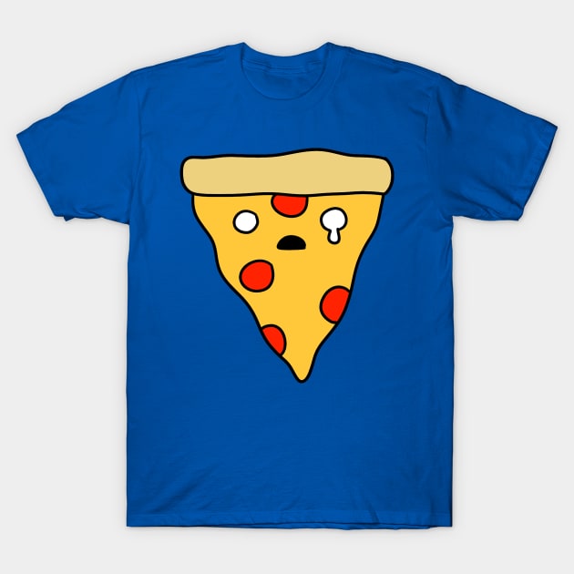 Crying Pizza Slice T-Shirt by saradaboru